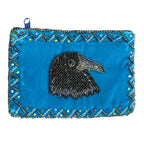 Crow Rectangle Velvet Coin Purse V0701