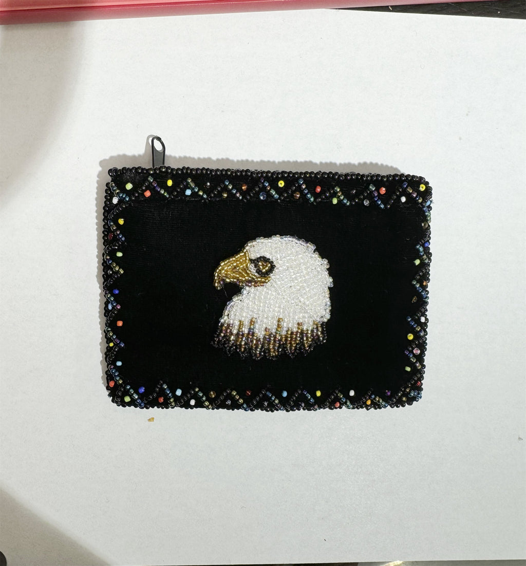 Eagle Rectangular Velvet Coin Purse V0701