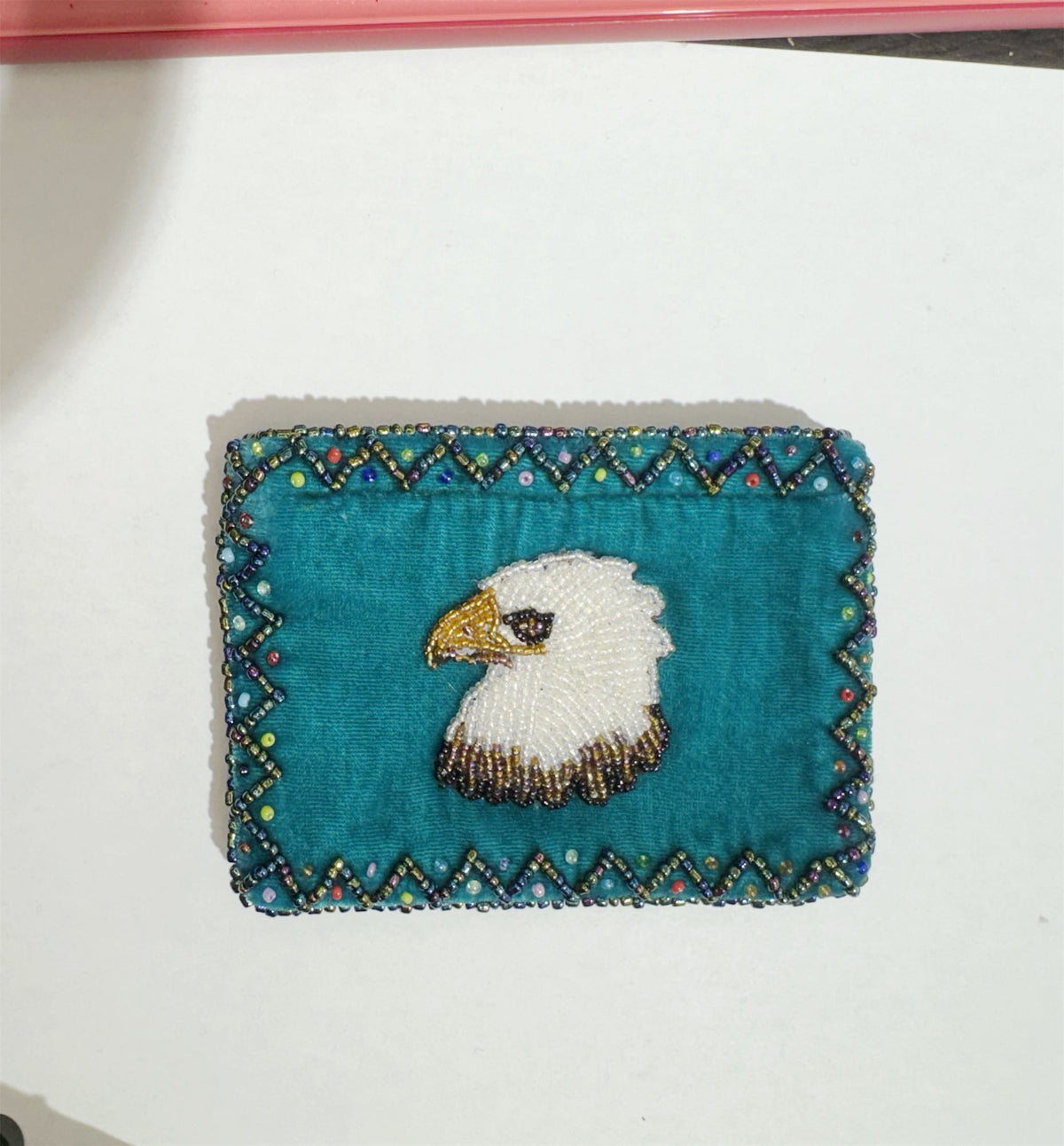 Eagle Rectangular Velvet Coin Purse V0701