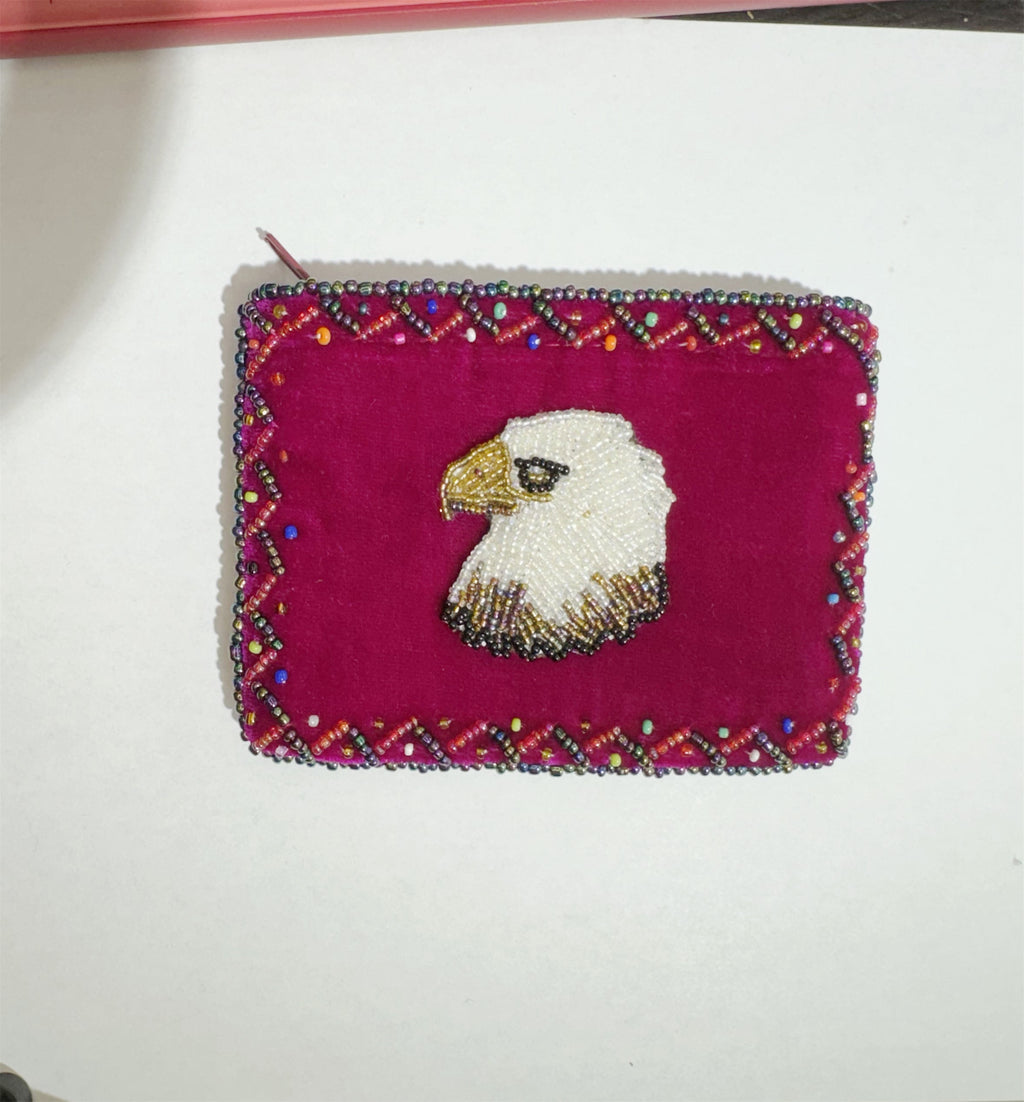 Eagle Rectangular Velvet Coin Purse V0701
