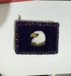 Eagle Rectangular Velvet Coin Purse V0701