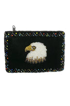 Eagle Rectangular Velvet Coin Purse V0701
