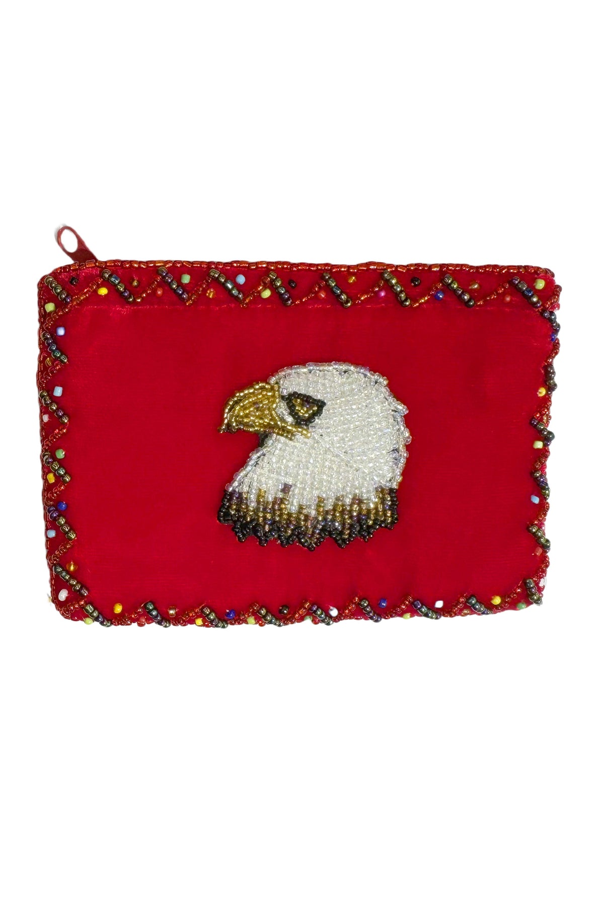Eagle Rectangular Velvet Coin Purse V0701