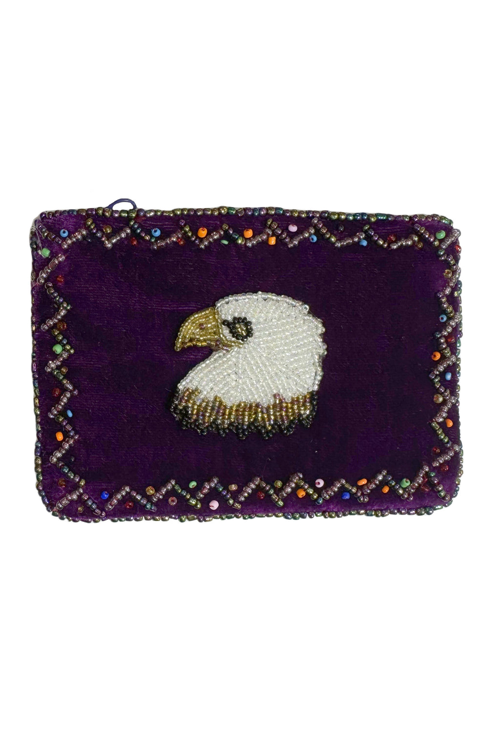 Eagle Rectangular Velvet Coin Purse V0701