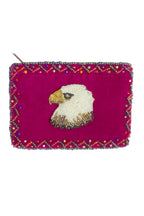 Eagle Rectangular Velvet Coin Purse V0701