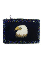Eagle Rectangular Velvet Coin Purse V0701