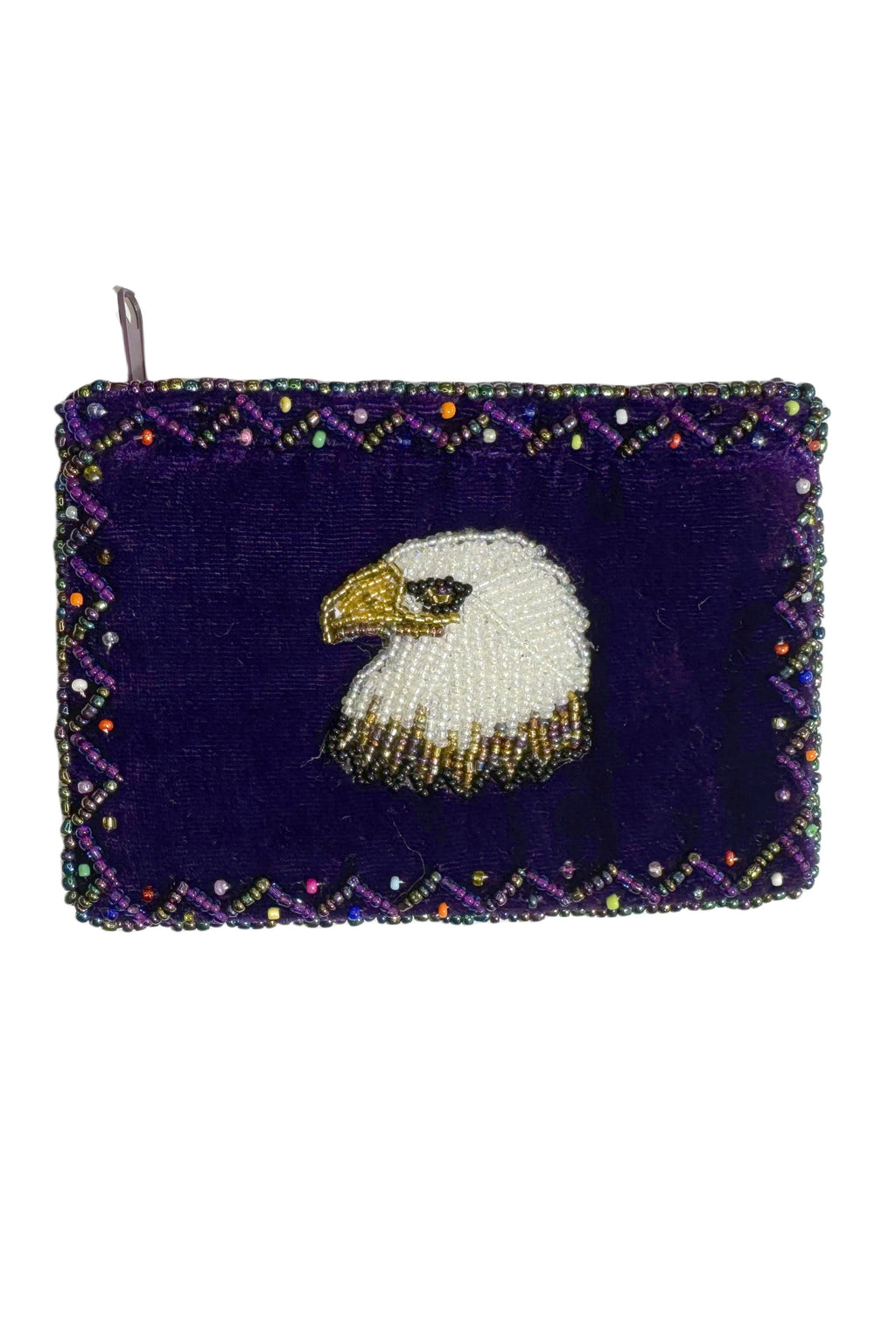 Eagle Rectangular Velvet Coin Purse V0701