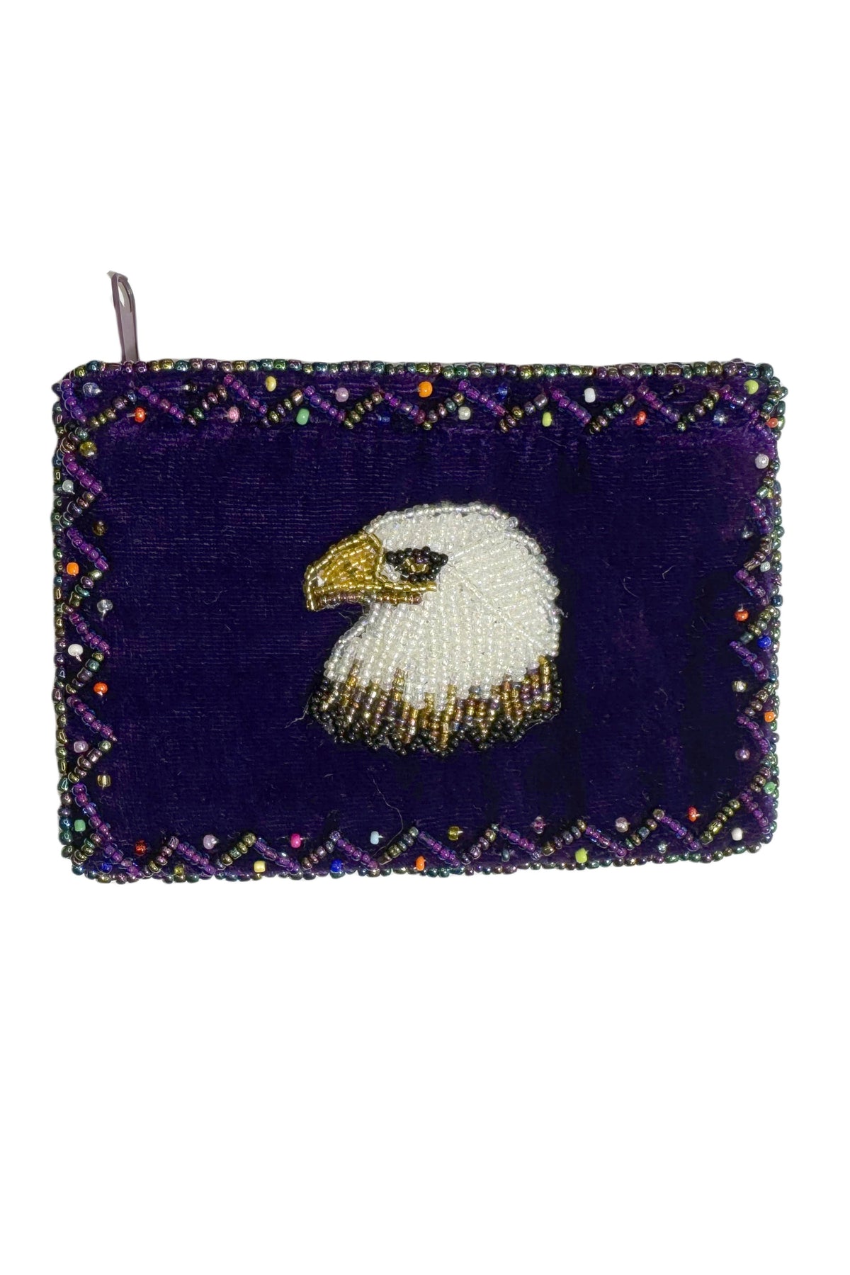Eagle Rectangular Velvet Coin Purse V0701