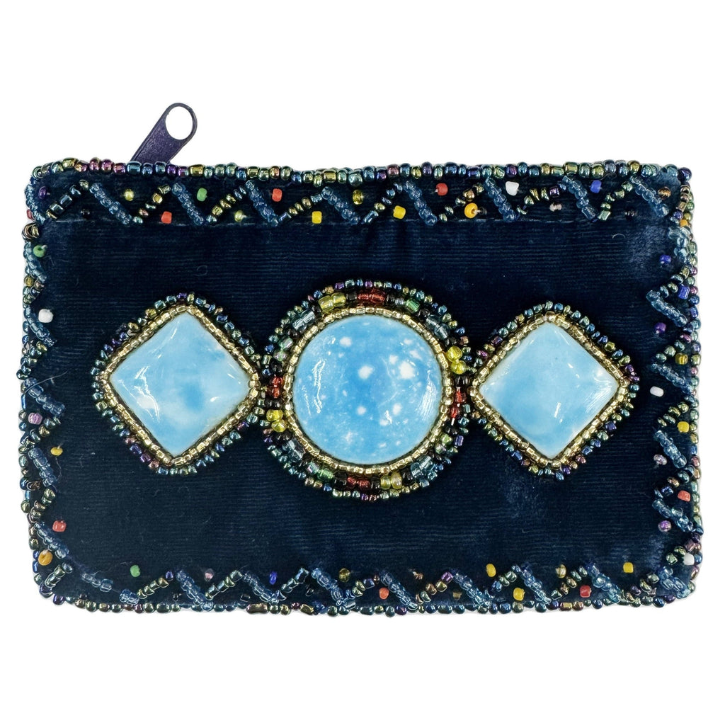 Gem Rectangle Velvet Coin Purse V0701