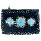 Gem Rectangle Velvet Coin Purse V0701
