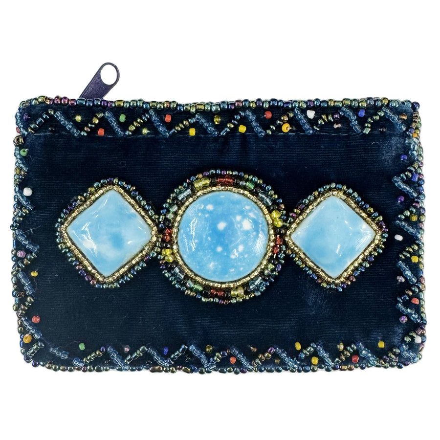 Gem Rectangle Velvet Coin Purse V0701