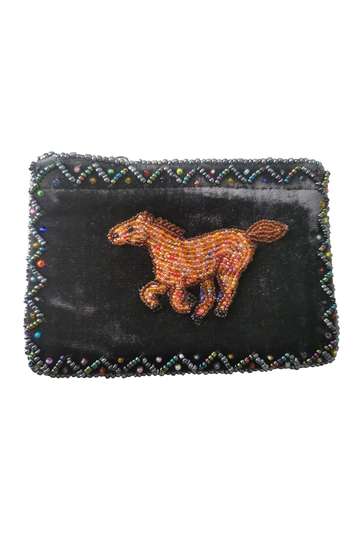 Horse Rectangle Velvet Coin Purse V0701