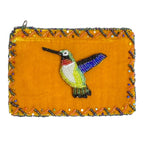 Hummingbird Rectangle Velvet Coin Purse V0701