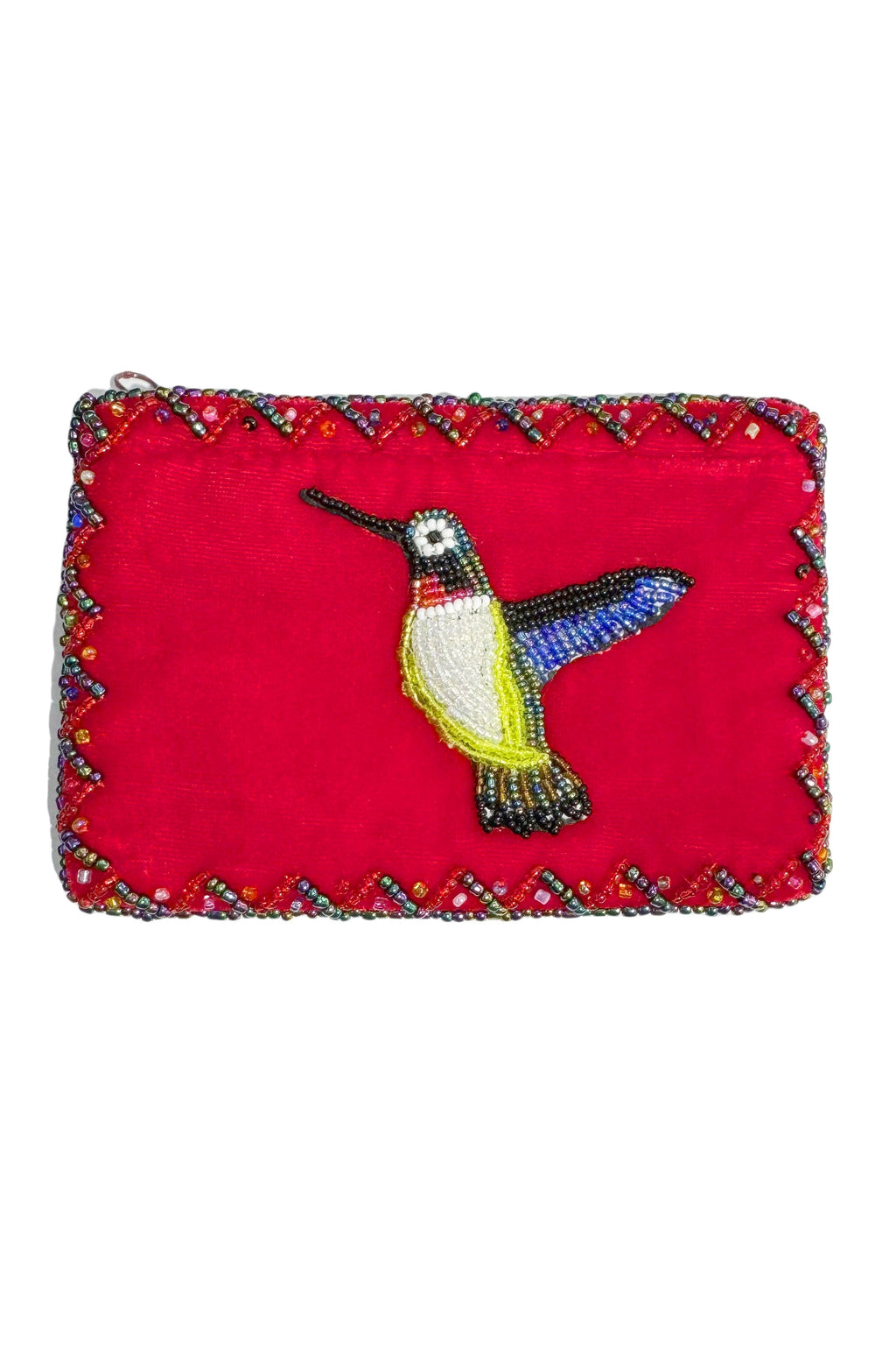 Hummingbird Rectangle Velvet Coin Purse V0701 - view 3