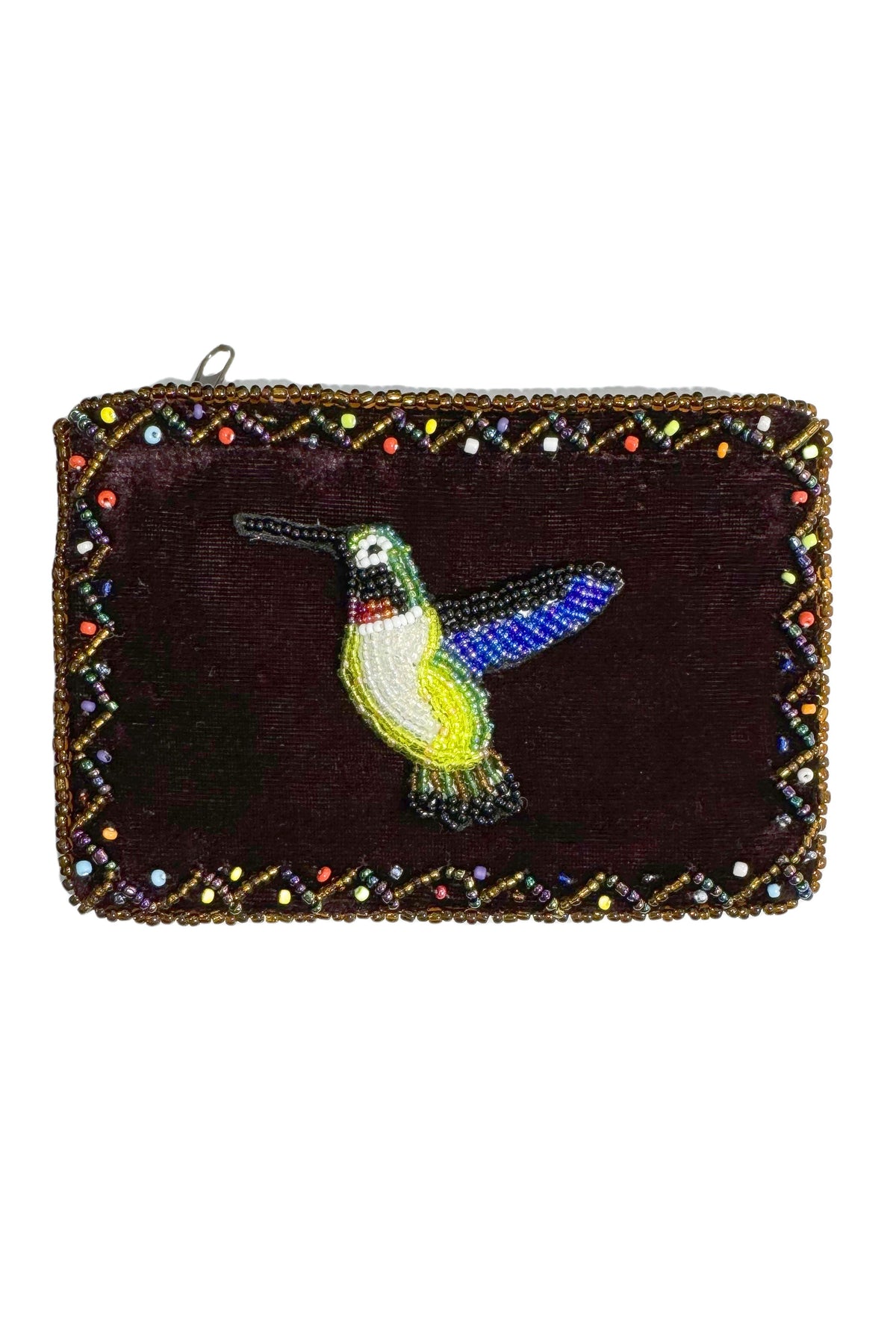 Hummingbird Rectangle Velvet Coin Purse V0701 - view 12