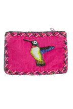 Hummingbird Rectangle Velvet Coin Purse V0701 - view 2