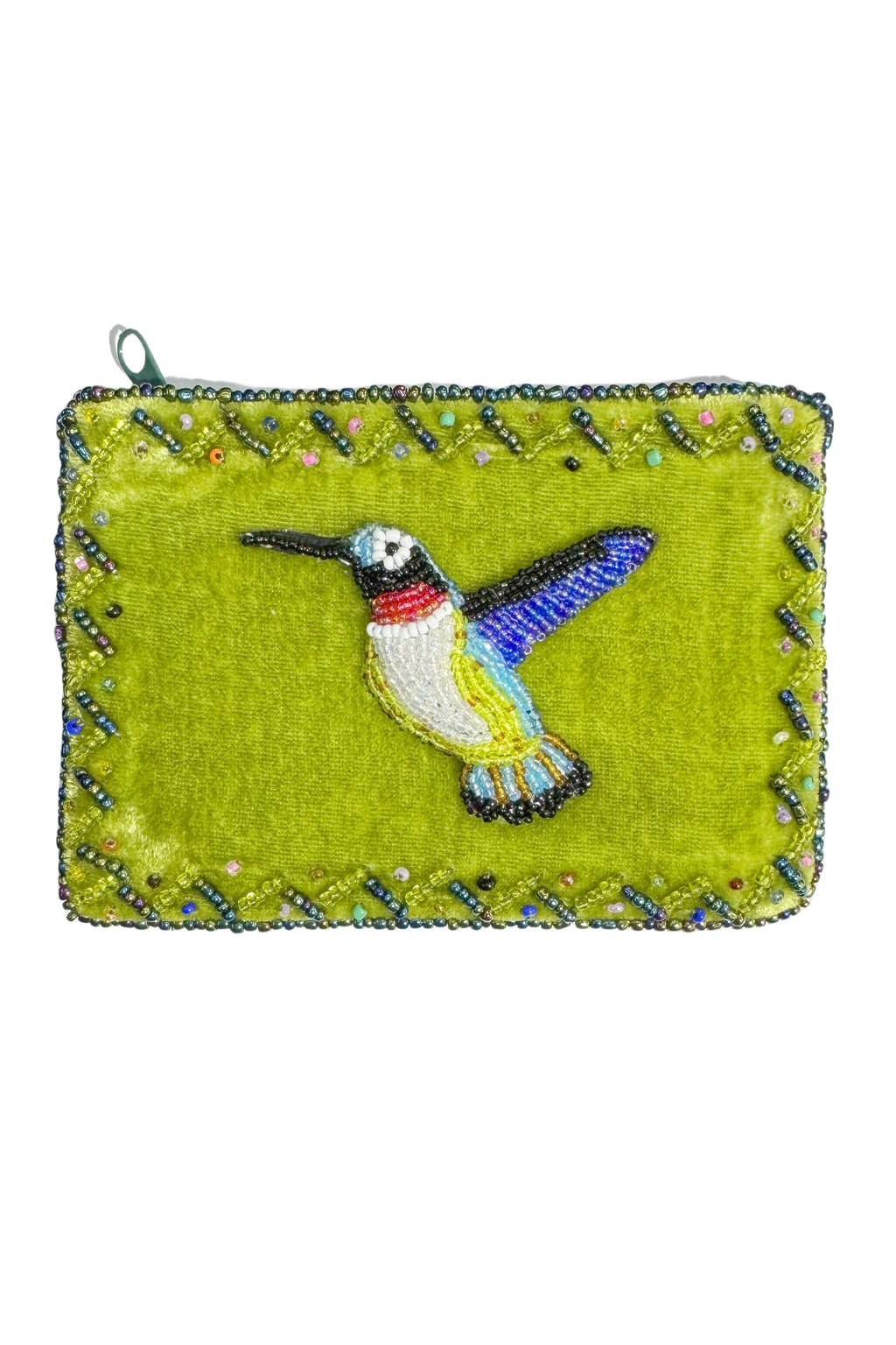 Hummingbird Rectangle Velvet Coin Purse V0701 - view 4