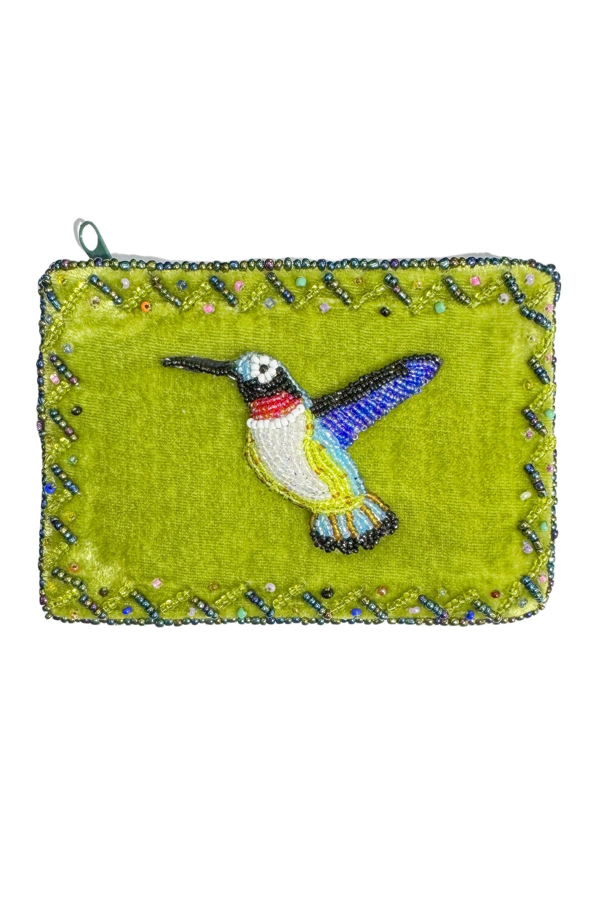 Hummingbird Rectangle Velvet Coin Purse V0701 - view 4