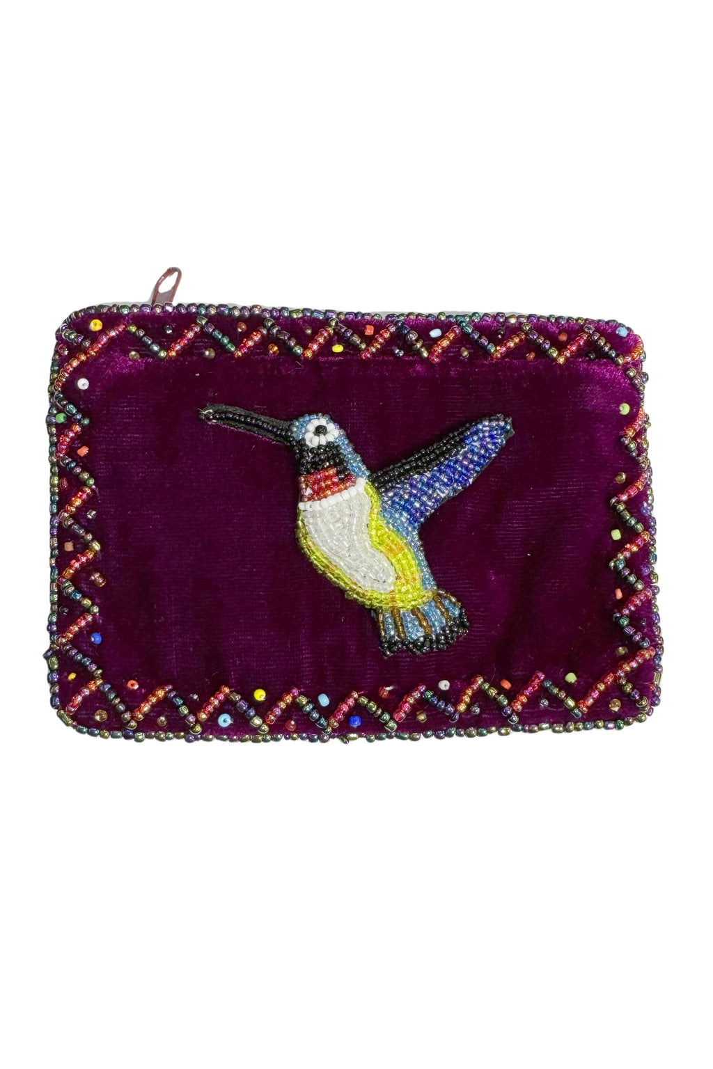 Hummingbird Rectangle Velvet Coin Purse V0701 - view 5