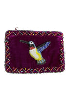 Hummingbird Rectangle Velvet Coin Purse V0701 - view 5