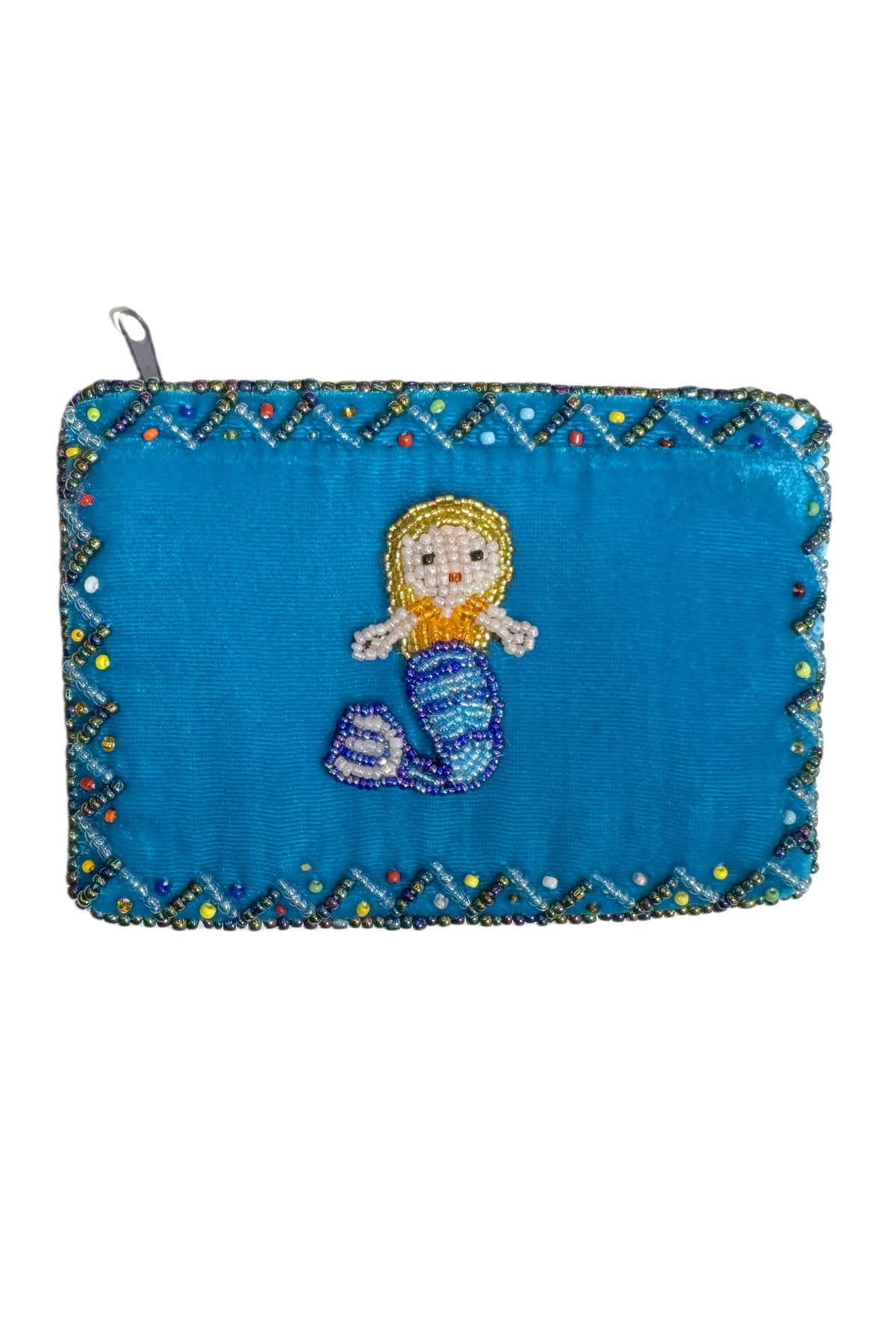 Mermaid Rectangular Velvet Coin Purse V0701