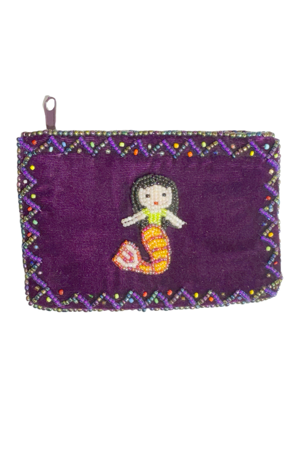 Mermaid Rectangular Velvet Coin Purse V0701