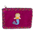Mermaid Rectangular Velvet Coin Purse V0701
