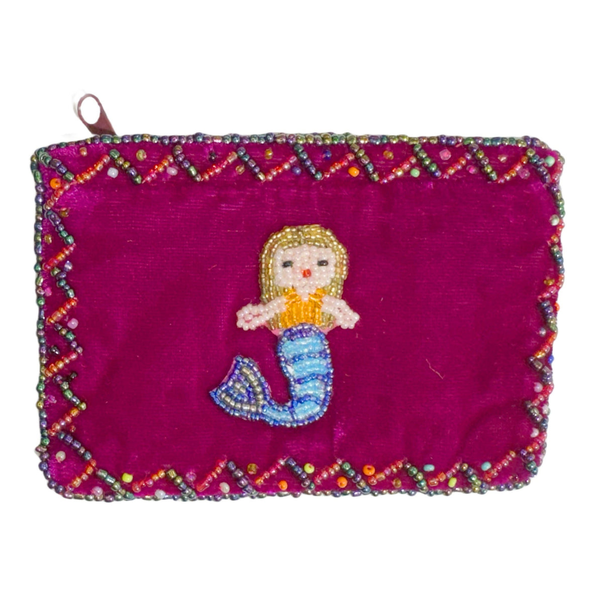 Mermaid Rectangular Velvet Coin Purse V0701