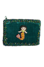 Mermaid Rectangular Velvet Coin Purse V0701
