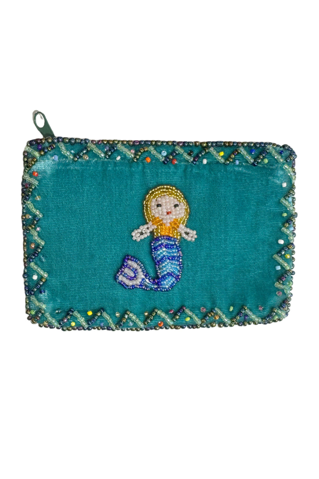 Mermaid Rectangular Velvet Coin Purse V0701