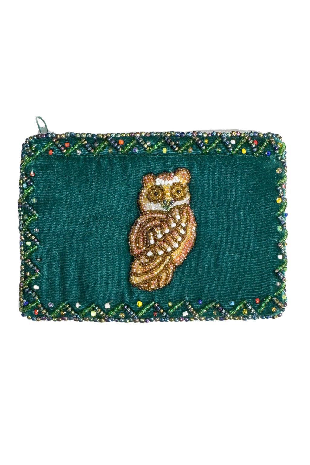Owl Rectangular Velvet Coin Purse V0701
