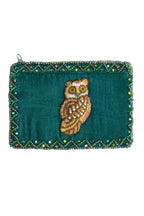 Owl Rectangular Velvet Coin Purse V0701