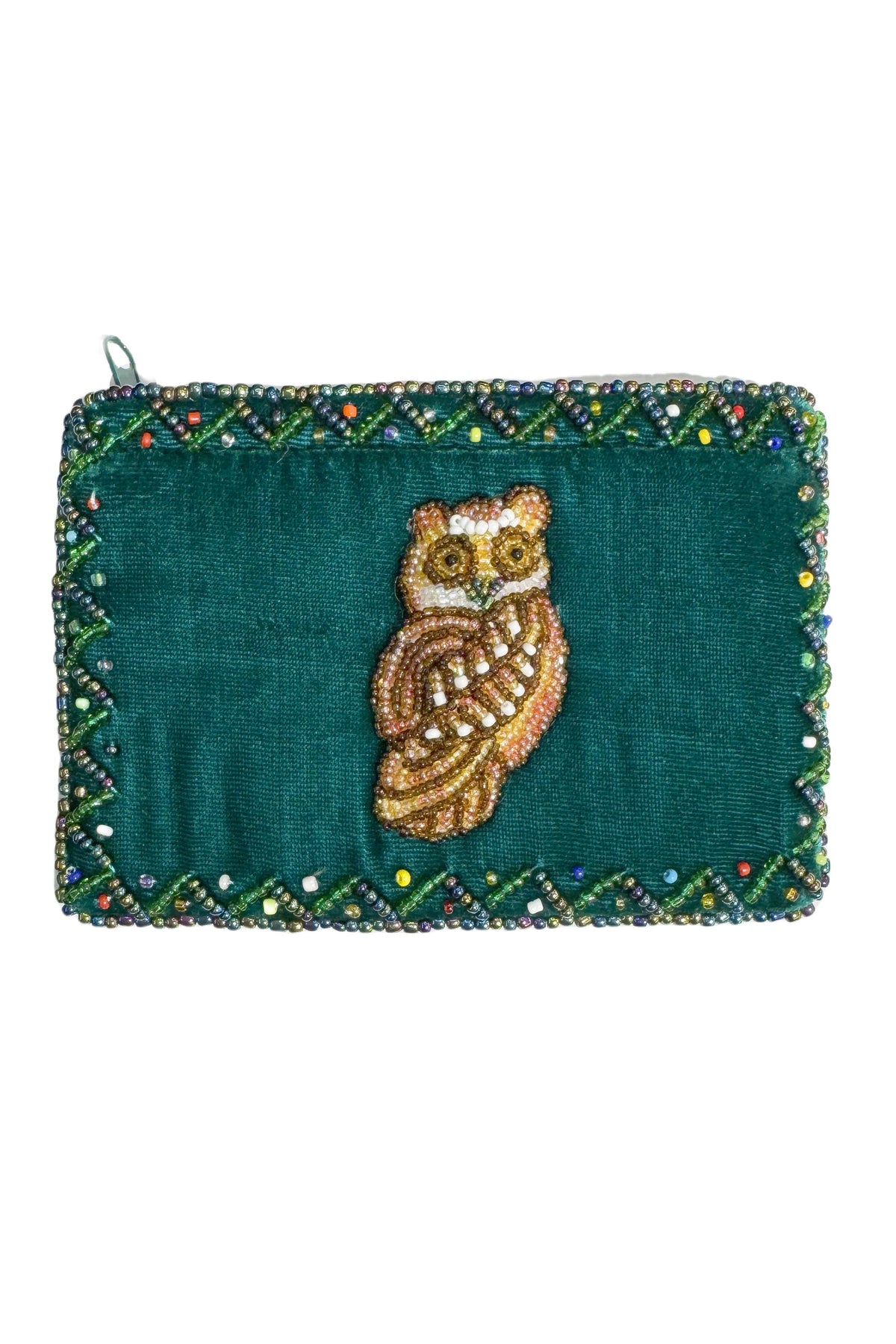 Owl Rectangular Velvet Coin Purse V0701