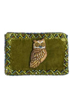 Owl Rectangular Velvet Coin Purse V0701