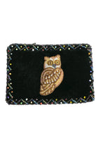 Owl Rectangular Velvet Coin Purse V0701