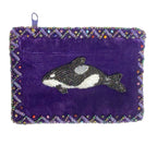 Orca Rectangle Velvet Coin Purse V0701