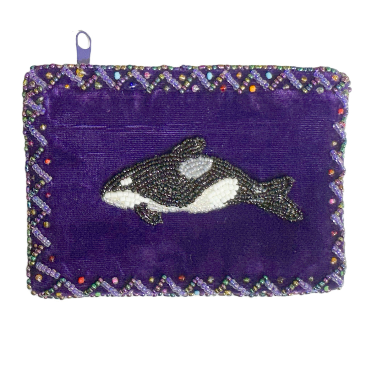 Orca Rectangle Velvet Coin Purse V0701