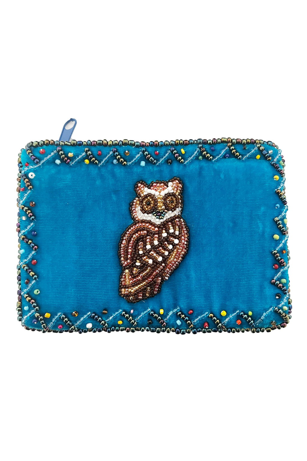 Owl Rectangular Velvet Coin Purse V0701