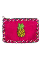 Pineapple Rectangle Velvet Coin Purse V0701