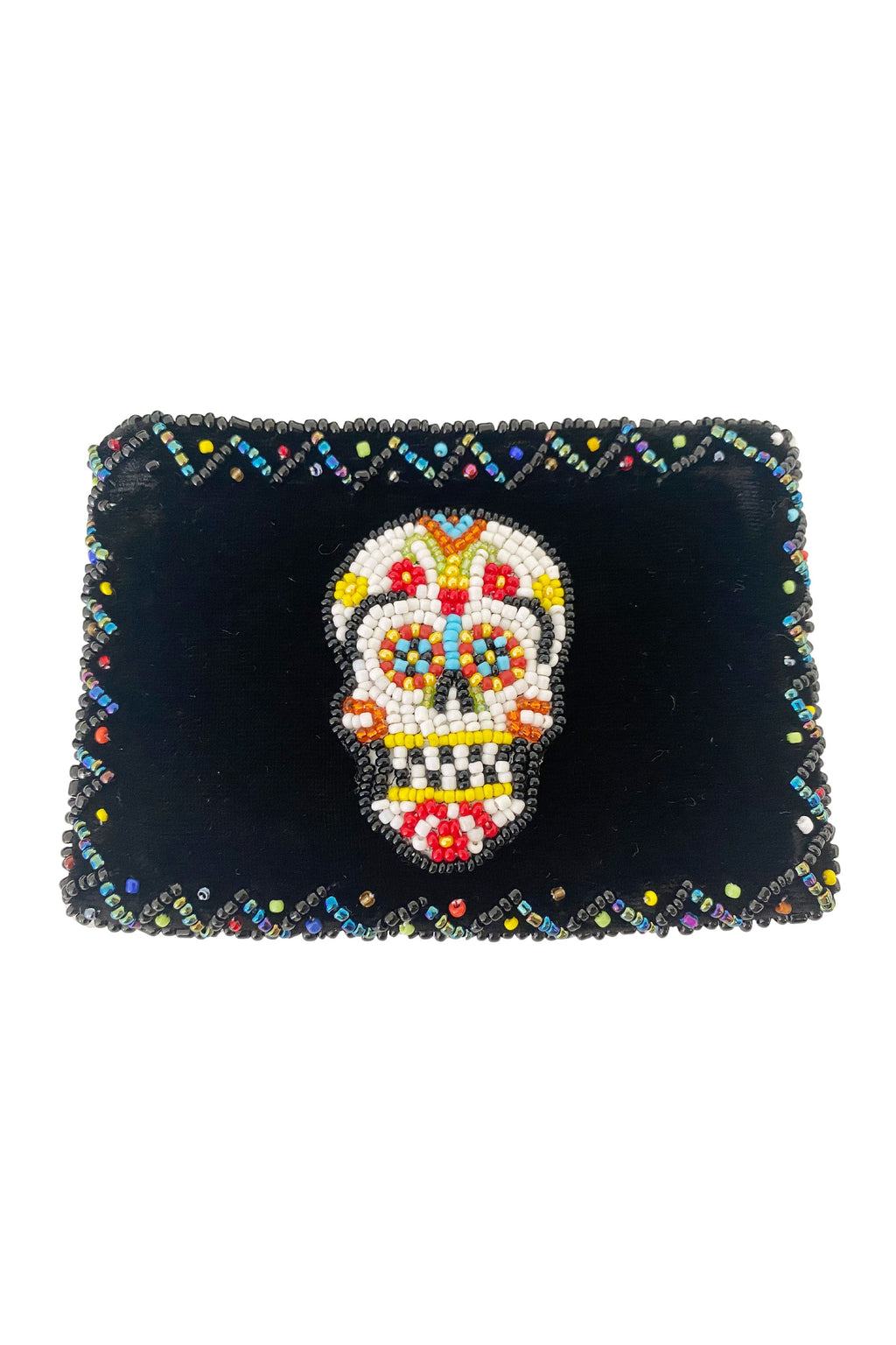 Skull Rectangle Velvet Coin Purse V0701