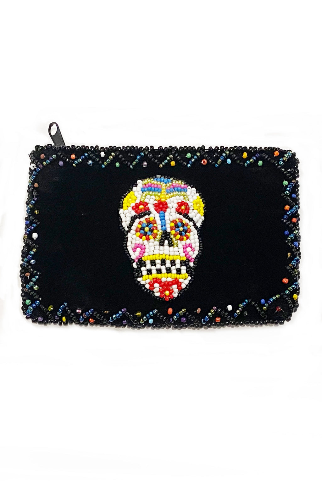 Skull Rectangle Velvet Coin Purse V0701