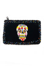 Skull Rectangle Velvet Coin Purse V0701