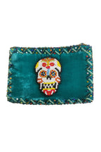 Skull Rectangle Velvet Coin Purse V0701
