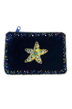 Starfish Rectangular Velvet Coin Purse V0701