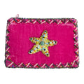 Starfish Rectangular Velvet Coin Purse V0701
