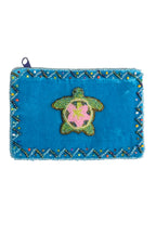 Turtle Rectangle Velvet Coin Purse V0701