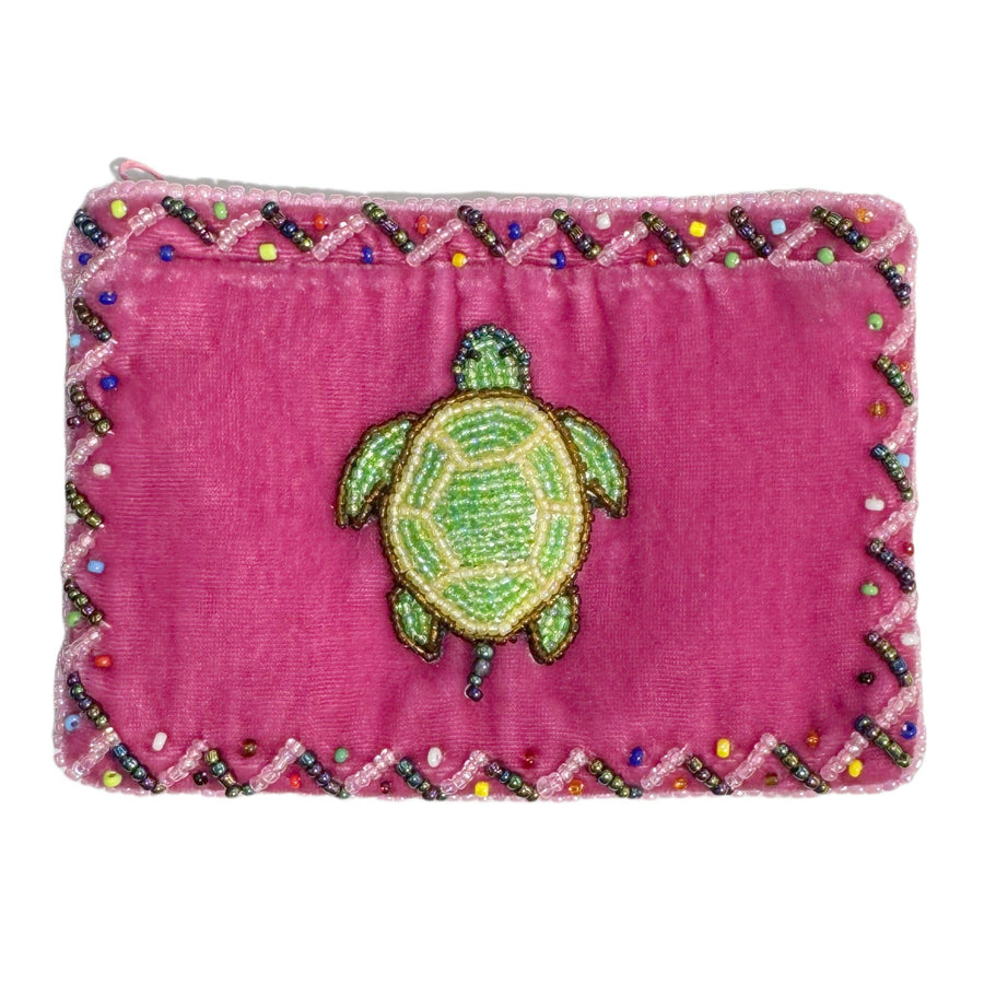 Turtle Rectangle Velvet Coin Purse V0701
