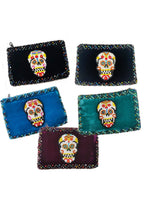 Skull Rectangle Velvet Coin Purse V0701