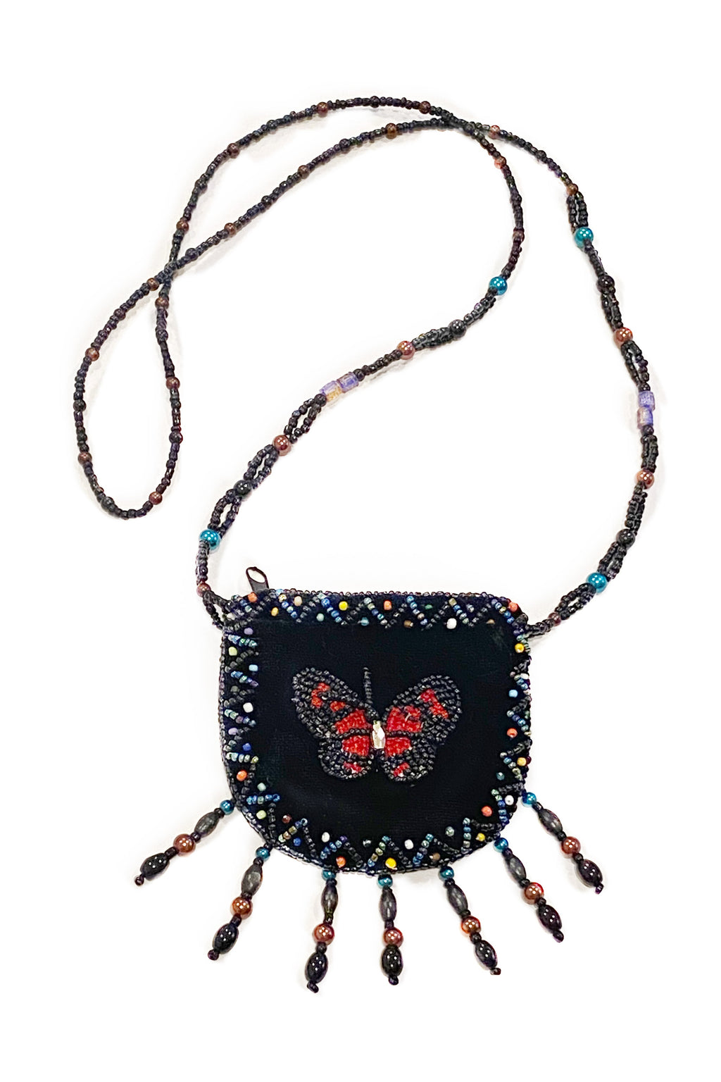 Butterfly Velvet Mini Necklace Charm Bag V0704- Butterfly