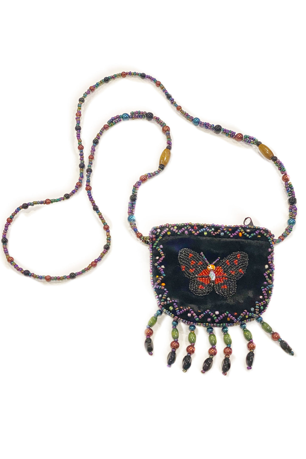 Butterfly Velvet Mini Necklace Charm Bag V0704- Butterfly
